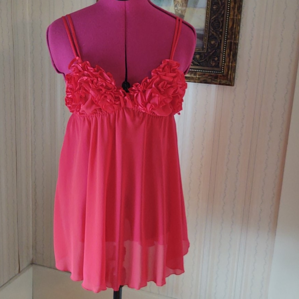 Victoria's Secret Red Adjustable Straps Nightie Set XS